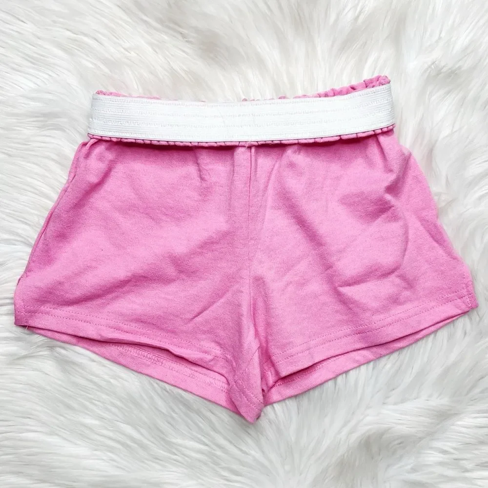 Soffe Pull on Athletic Shorts Pink Size Medium